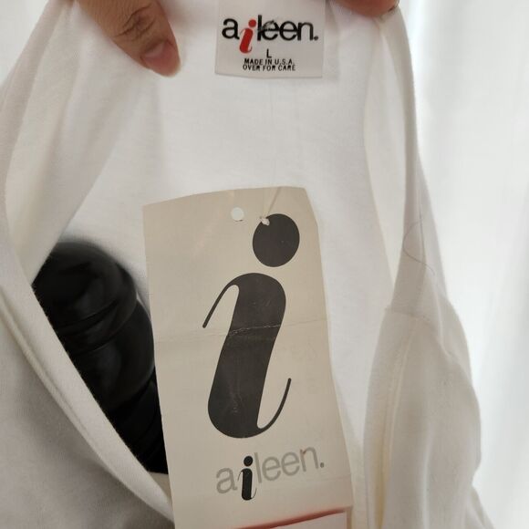 Dead Stock Vintage Aileen Shirt Embroidered Patch Floral Stripe Retro Large - Picture 6 of 13